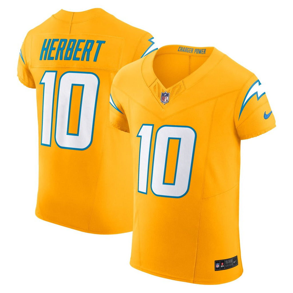 Justin Herbert Los Angeles Chargers Alternate Vapor F.U.S.E. Elite Jersey - Gold