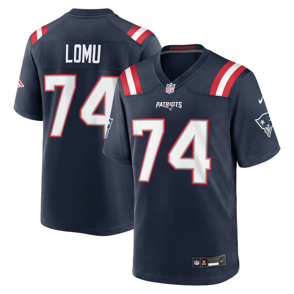 Caleb Lomu New England Patriots Game Jersey - Navy