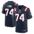 Caleb Lomu New England Patriots Game Jersey - Navy