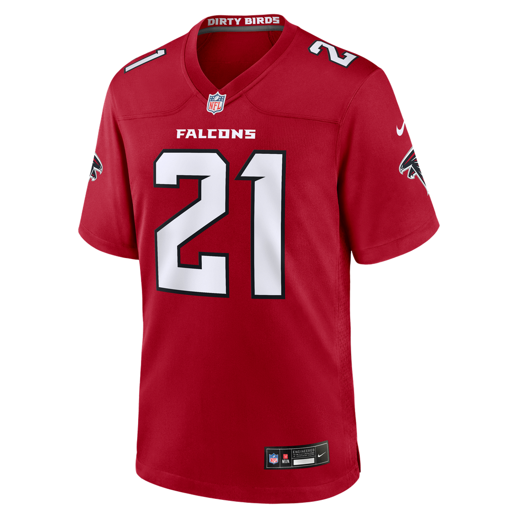 Deion Sanders Atlanta Falcons Game Jersey - Red