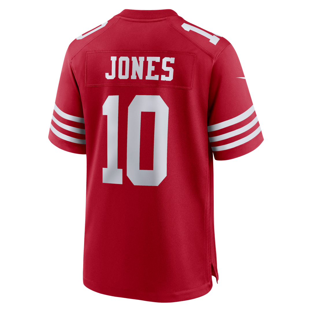 Mac Jones San Francisco 49ers Game Jersey - Scarlet