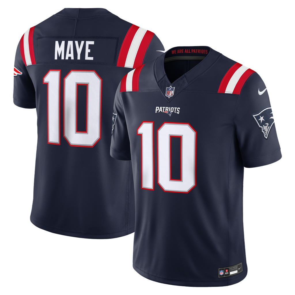 Drake Maye New England Patriots Vapor F.U.S.E. Stitched Limited Jersey - Navy