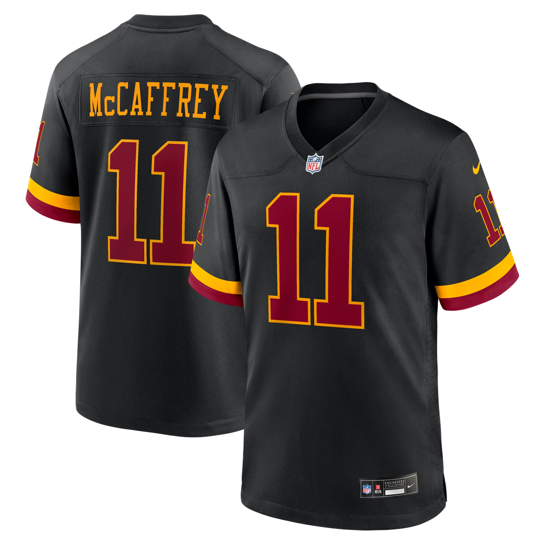 Luke McCaffrey Washington Commanders Hail Raiser Alternate Game Jersey - Black