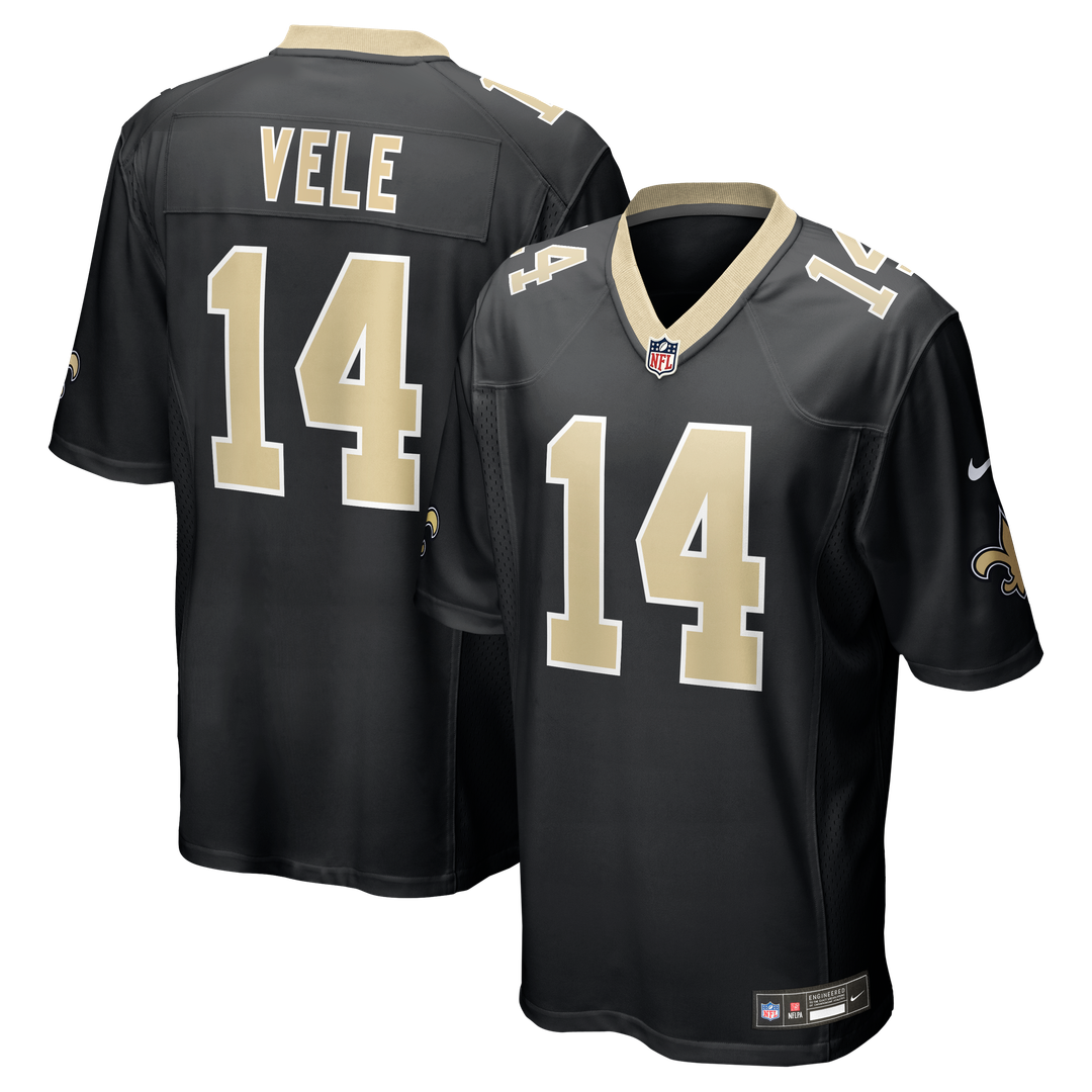 Devaughn Vele New Orleans Saints Game Jersey - Black