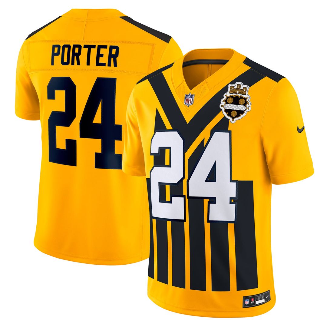 Joey Porter Jr. Pittsburgh Steelers Alternate 1933 Throwback Vapor F.U.S.E. Limited Jersey - Gold