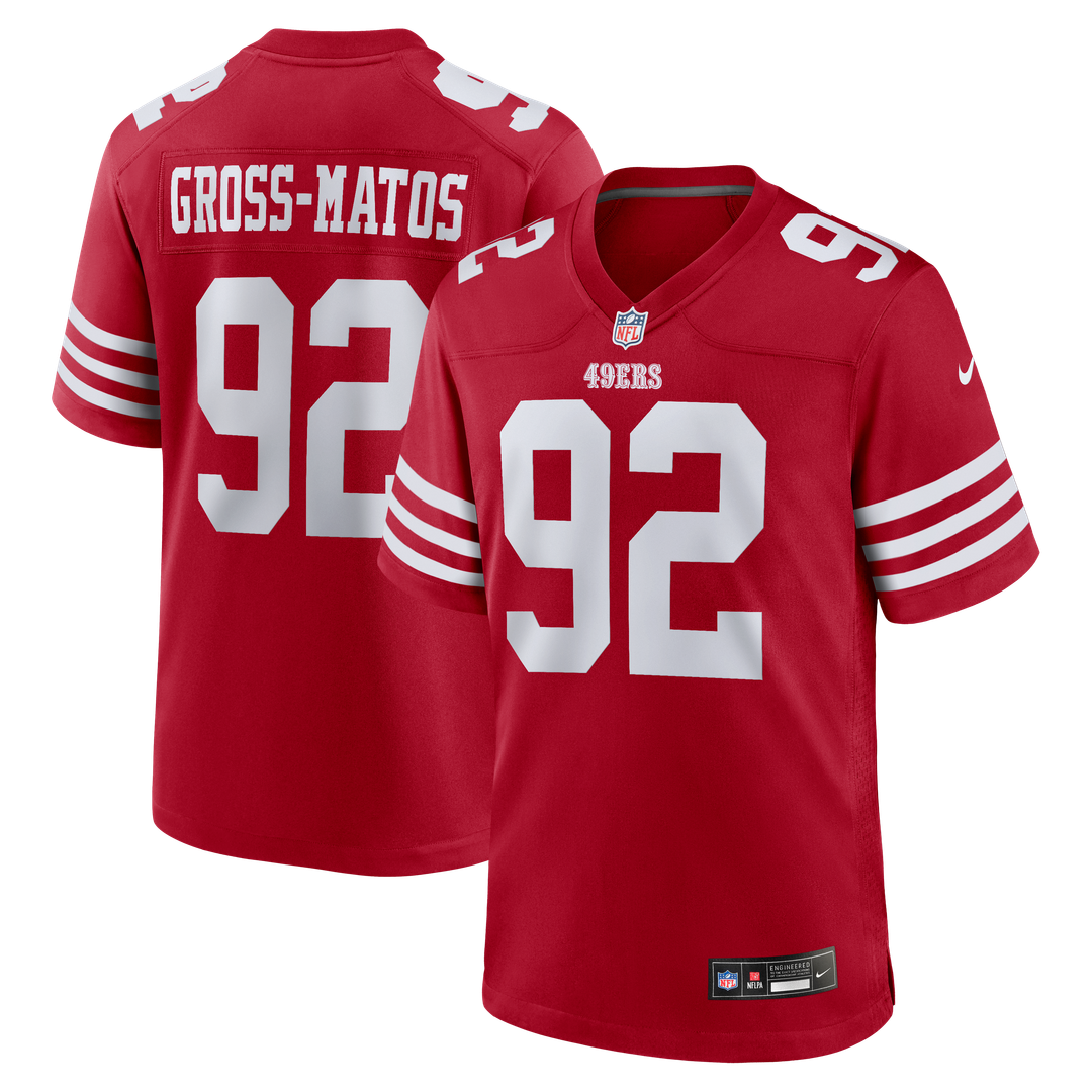 Yetur Gross-Matos San Francisco 49ers Game Jersey - Scarlet