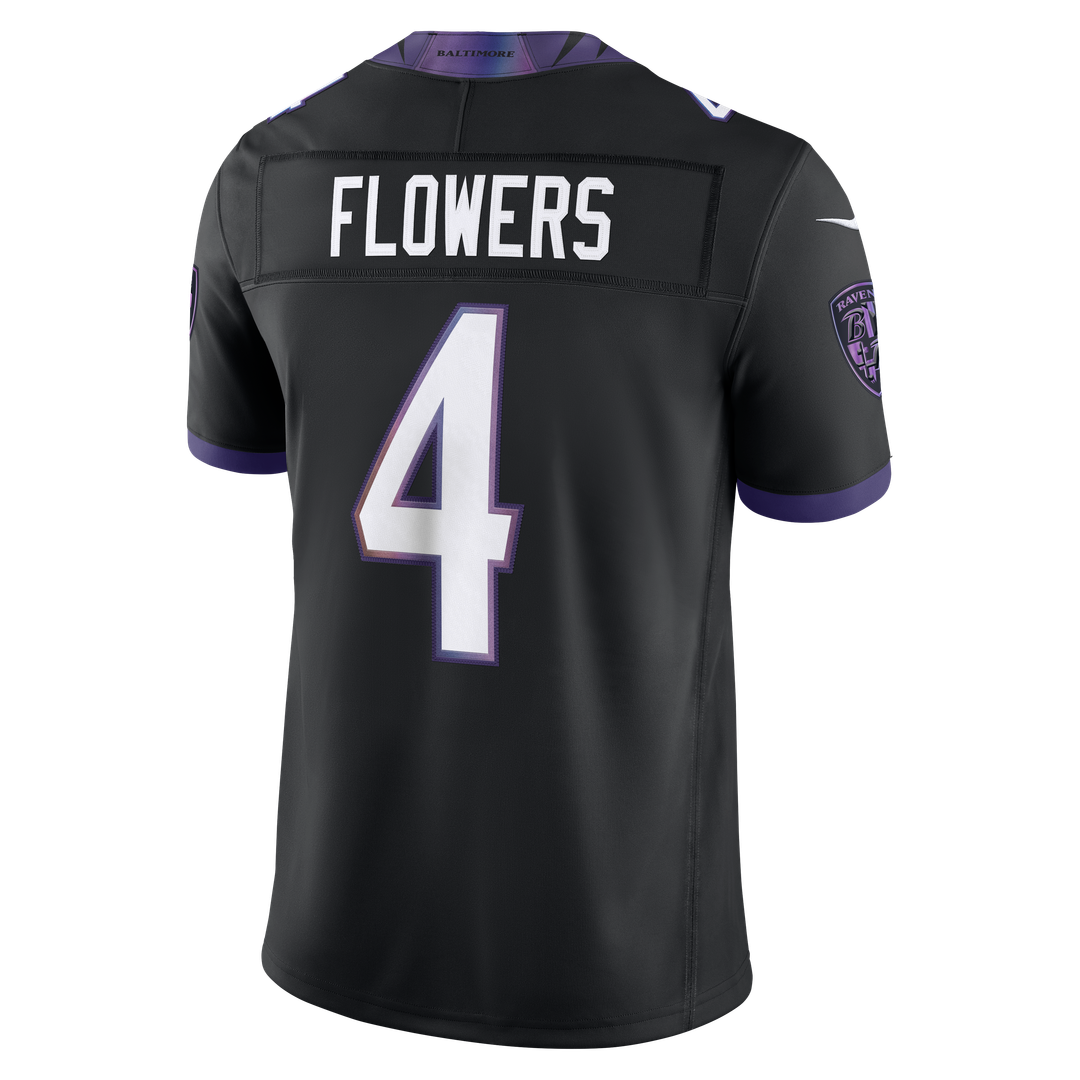 Zay Flowers Baltimore Ravens Vapor F.U.S.E. Stitched Limited Jersey - Purple