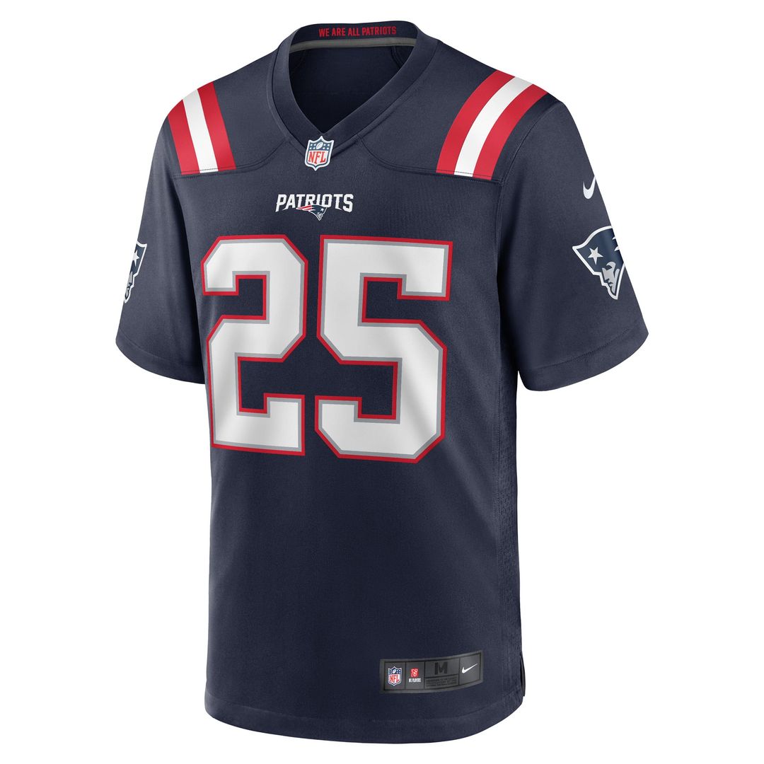 Marcus Jones New England Patriots Game Jersey - Navy