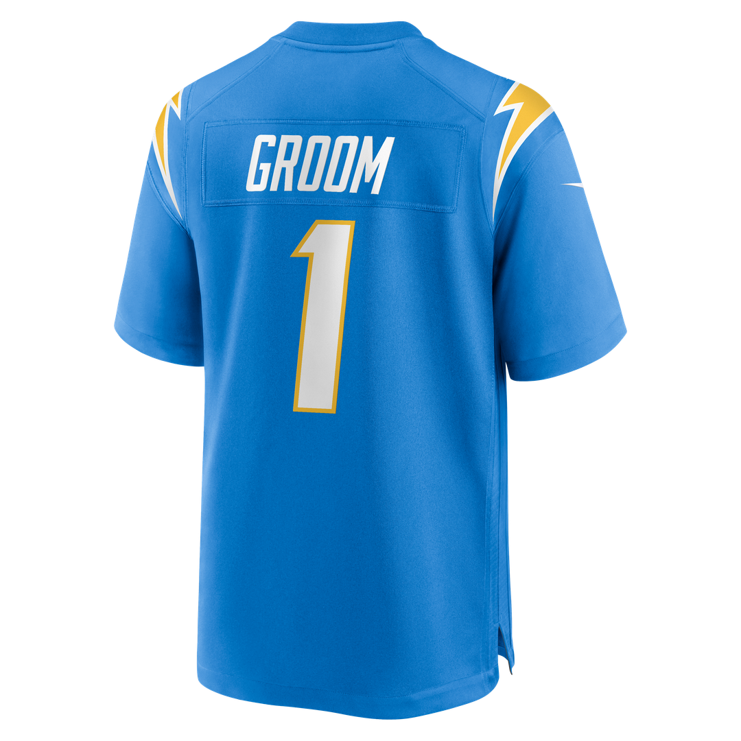 Number 1 Groom Los Angeles Chargers Game Jersey - Powder Blue
