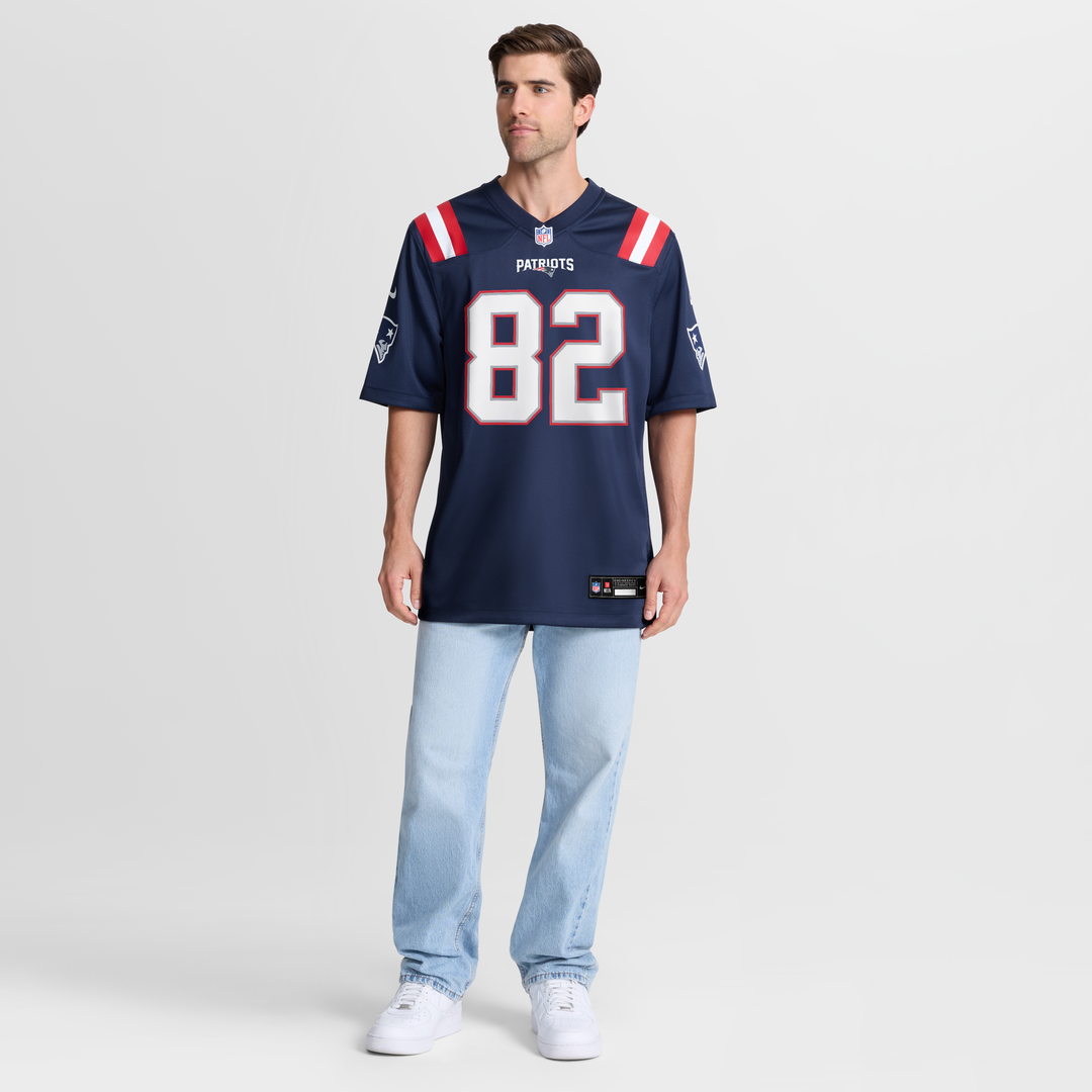 Eli Raridon New England Patriots Game Jersey - Navy