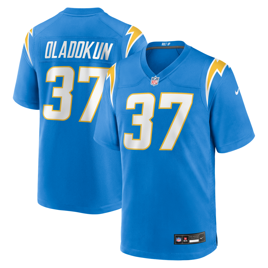 Jordan Oladokun Los Angeles Chargers Game Jersey - Powder Blue