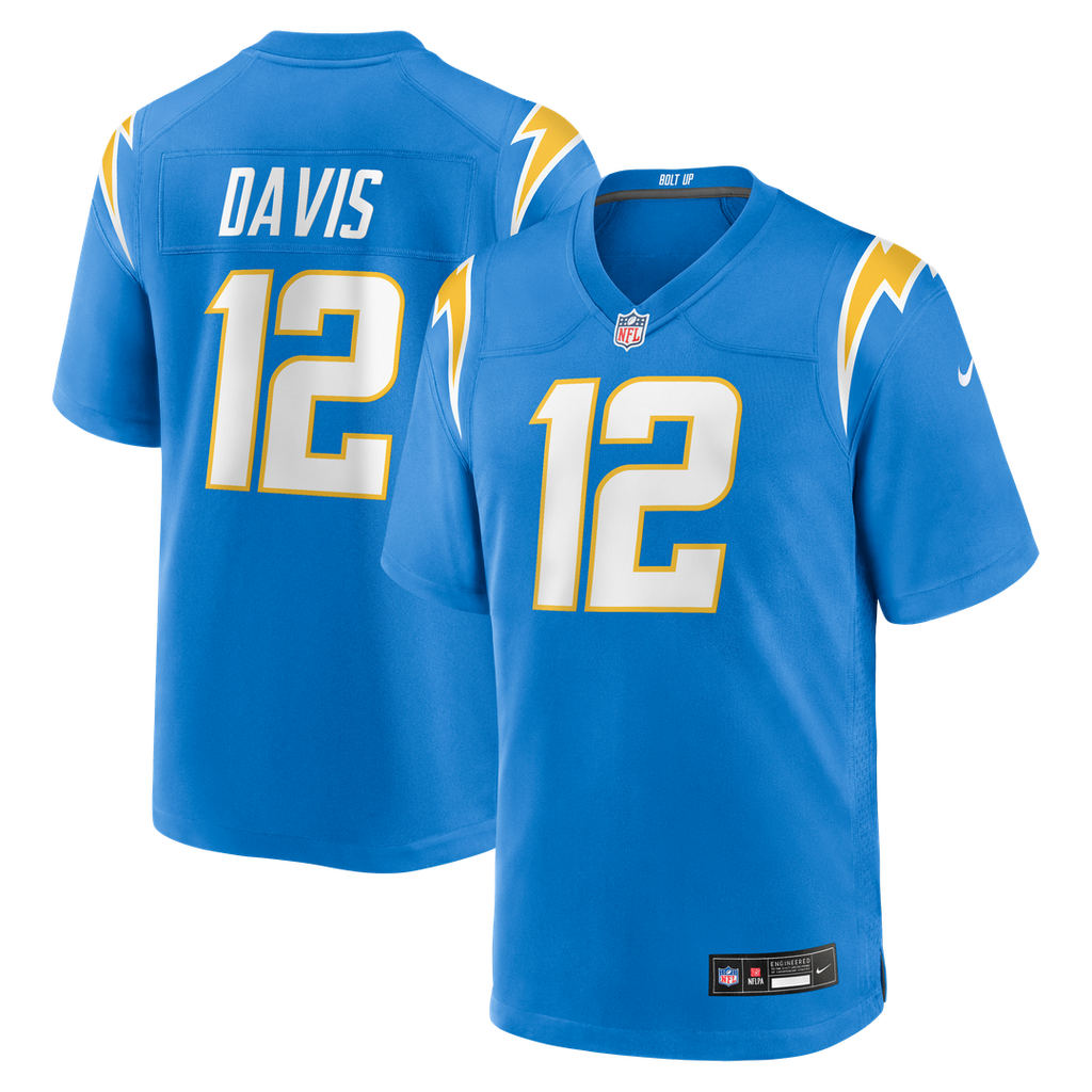 Derius Davis Los Angeles Chargers Game Jersey - Powder Blue