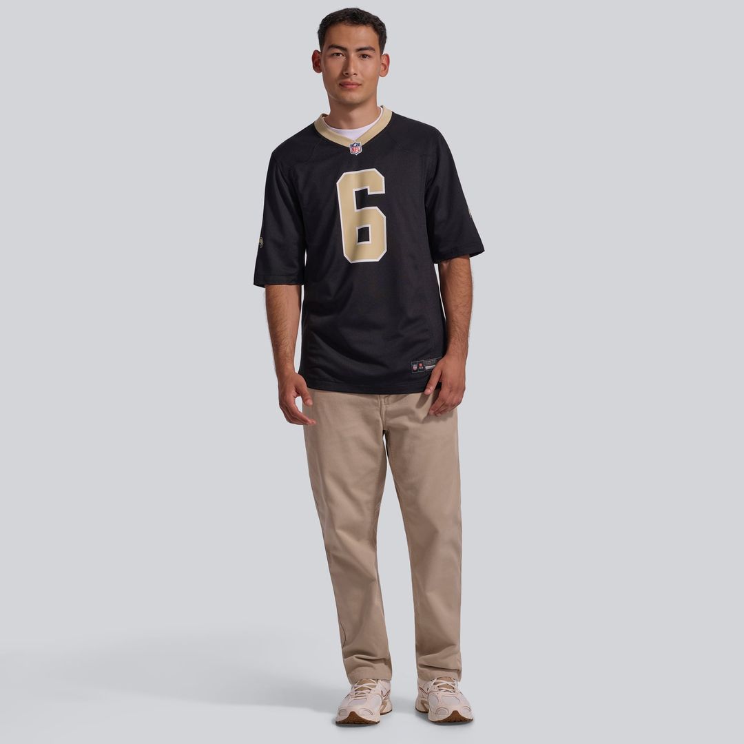 Tyler Shough New Orleans Saints Game Jersey - Black