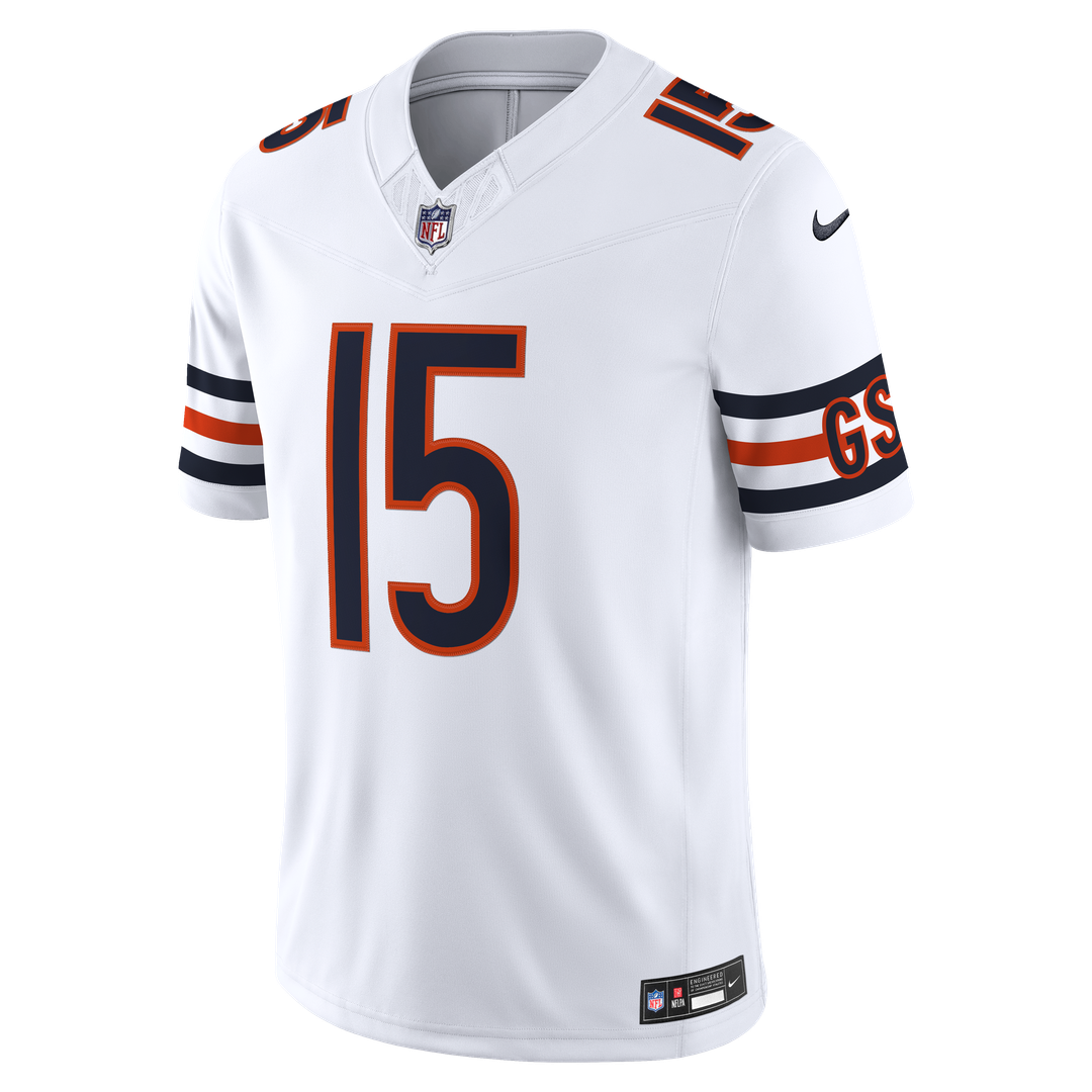Rome Odunze Chicago Bears Vapor F.U.S.E. Stitched Limited Jersey - White