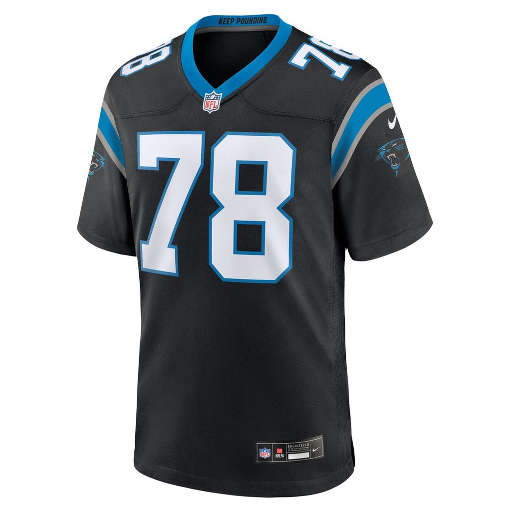Popo Aumavae Carolina Panthers Game Jersey - Black