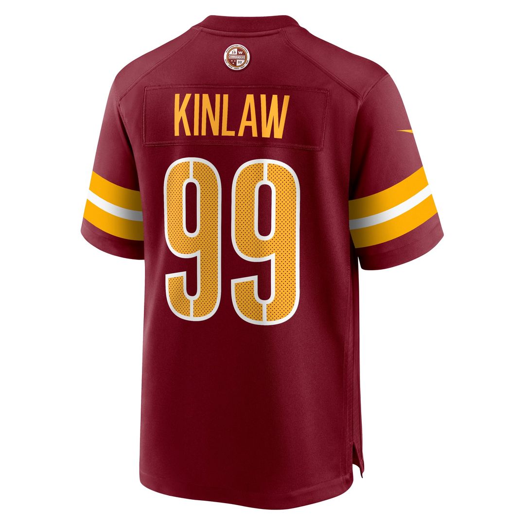 Javon Kinlaw Washington Commanders Game Jersey - Burgundy