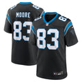 David Moore Carolina Panthers Game Jersey - Black