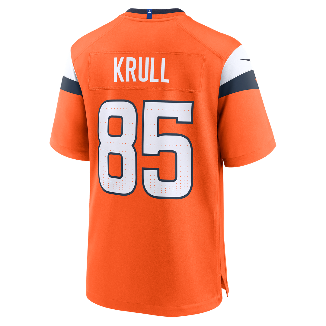 Lucas Krull Denver Broncos Game Jersey - Orange