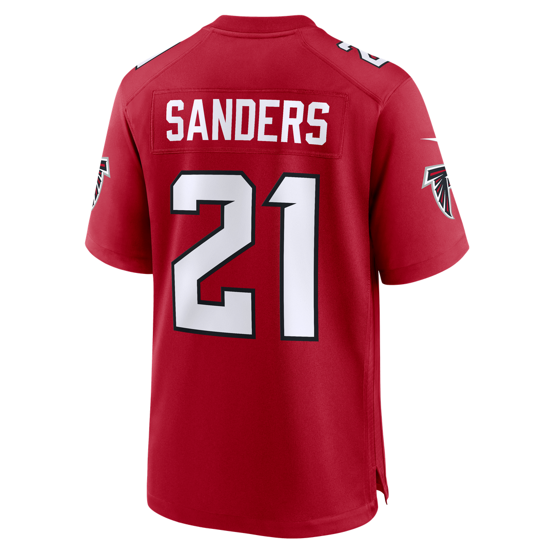 Deion Sanders Atlanta Falcons Game Jersey - Red