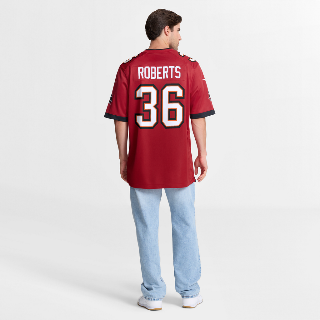 JJ Roberts Tampa Bay Buccaneers Game Jersey - Red