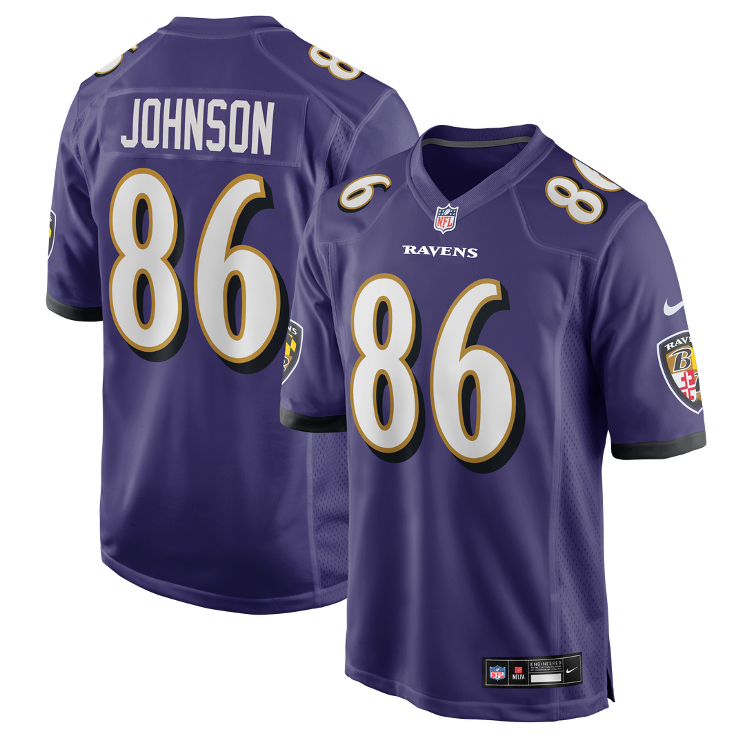 Cornelius Johnson Baltimore Ravens Game Jersey - Purple