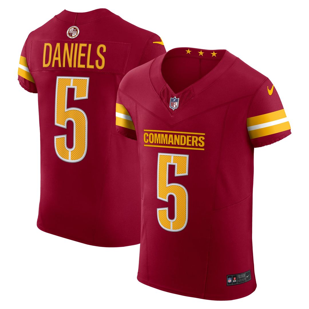 Jayden Daniels Washington Commanders Alternate Vapor F.U.S.E. Elite Jersey - Black