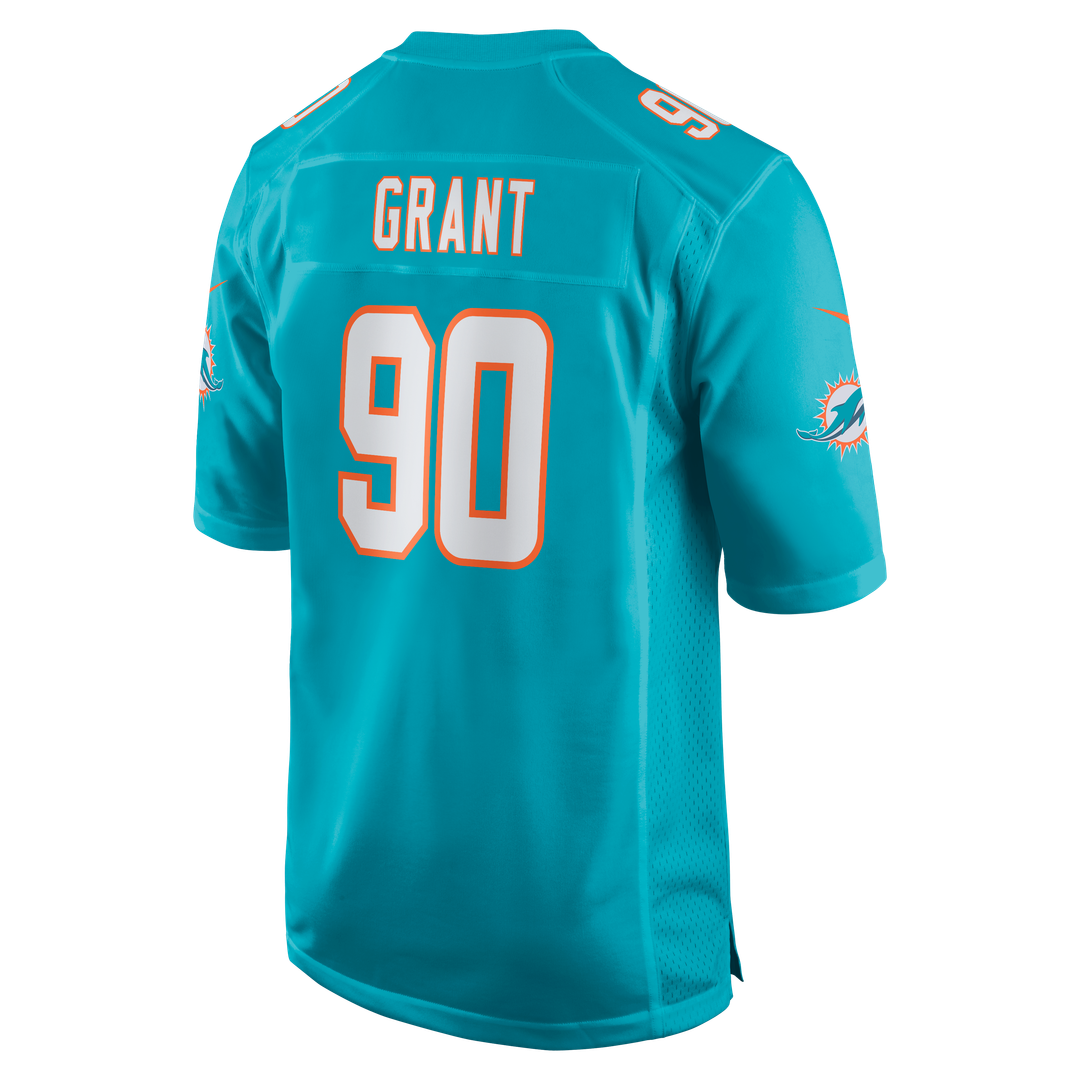 Kenneth Grant Miami Dolphins Game Jersey - Aqua