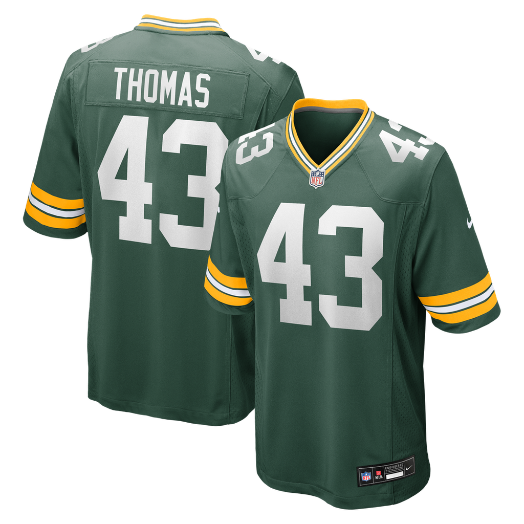 Kiondre Thomas Green Bay Packers Game Jersey - Green
