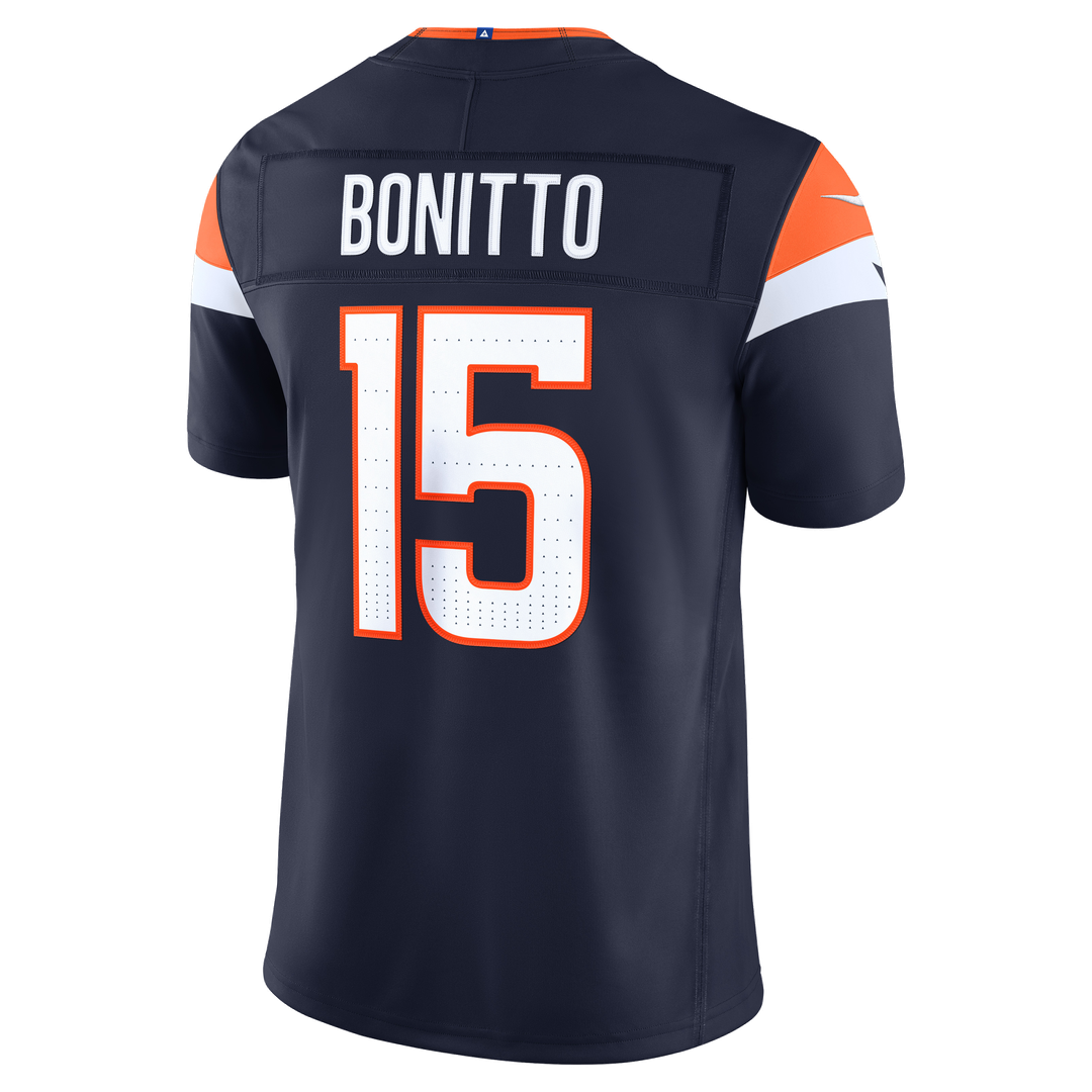 Nik Bonitto Denver Broncos Alternate Vapor F.U.S.E. Stitched Limited Jersey - Navy