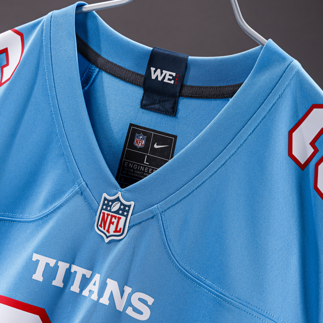 Jermaine Johnson II Tennessee Titans Game Jersey - Light Blue