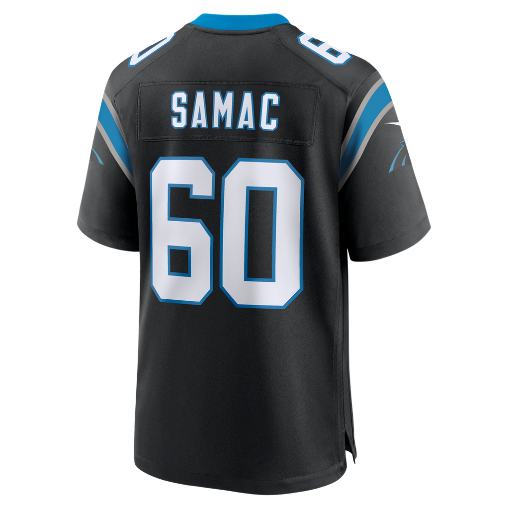 Nick Samac Carolina Panthers Game Jersey - Black