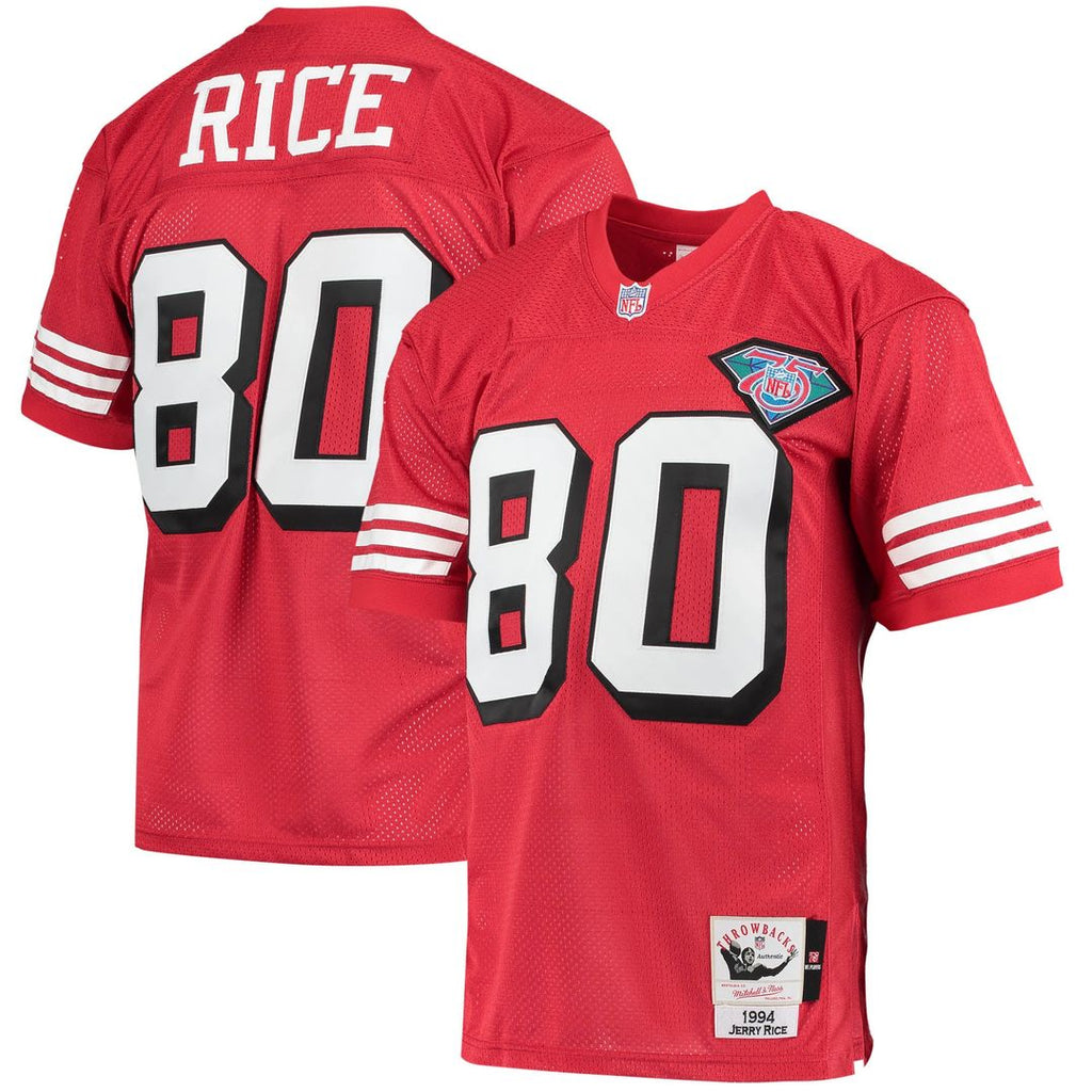 Jerry Rice San Francisco 49ers 1994 Authentic Throwback Jersey - Scarlet