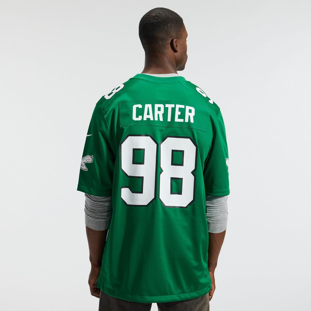 Jalen Carter Philadelphia Eagles Game Jersey - Midnight Green