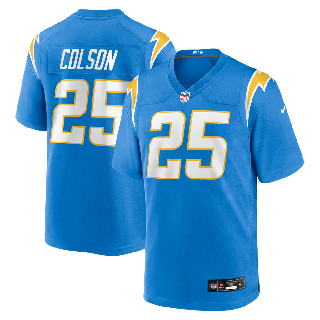 Junior Colson Los Angeles Chargers Game Jersey - Powder Blue