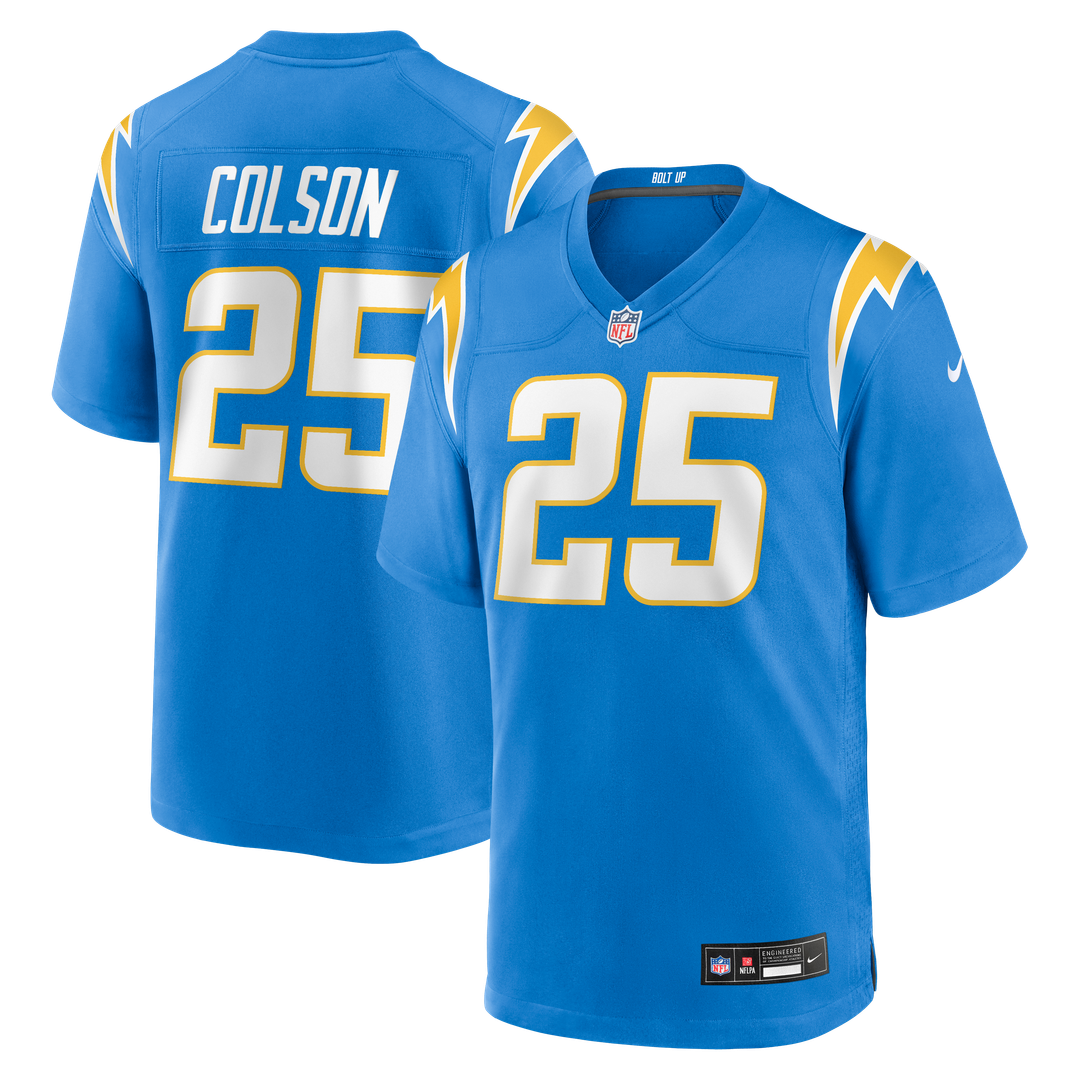 Junior Colson Los Angeles Chargers Game Jersey - Powder Blue