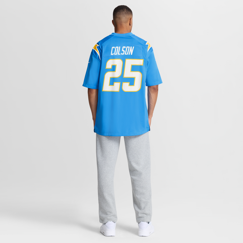 Junior Colson Los Angeles Chargers Game Jersey - Powder Blue