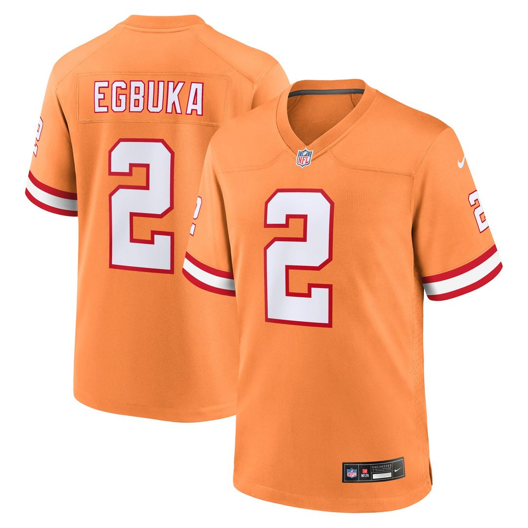 Emeka Egbuka Tampa Bay Buccaneers Alternate Game Jersey - Pewter