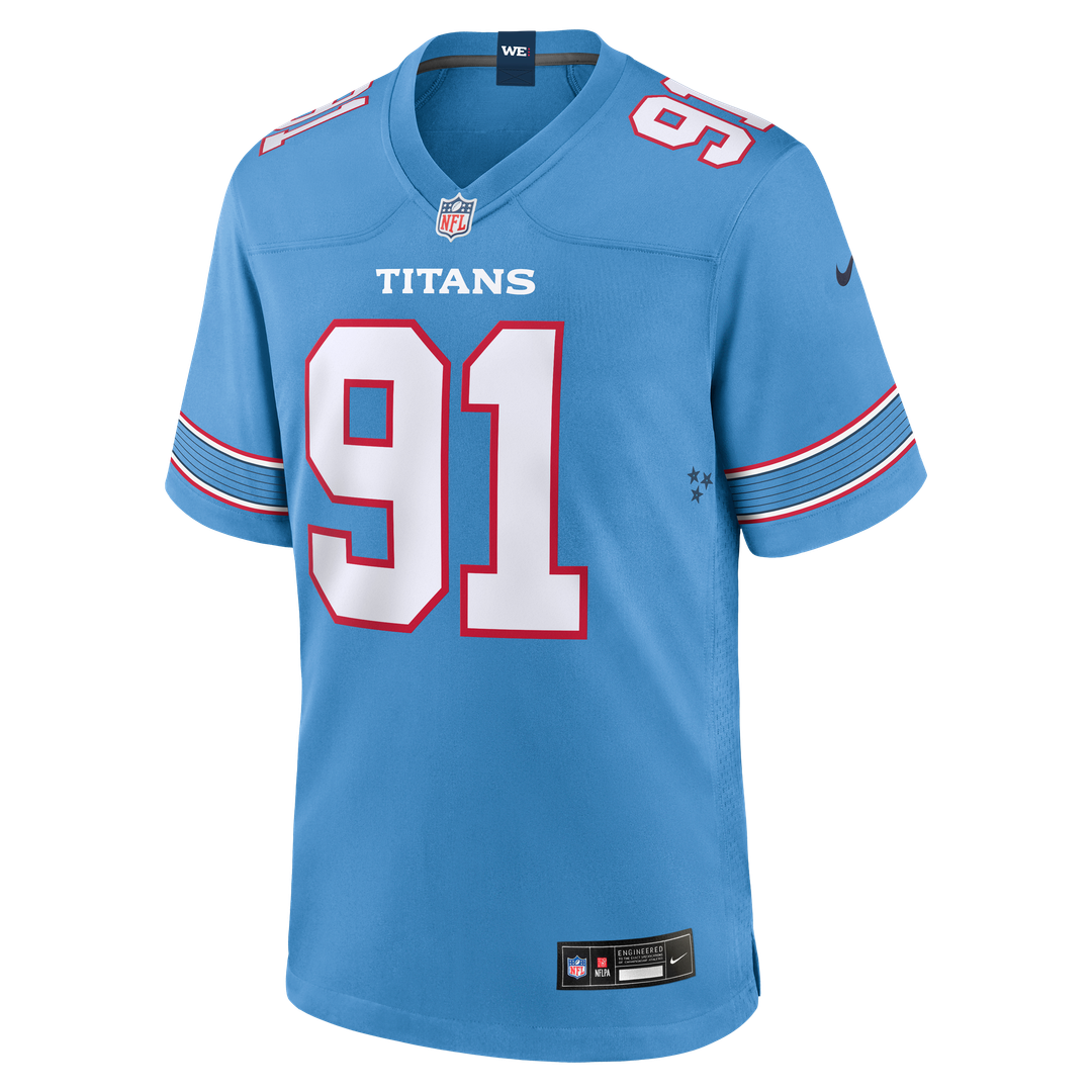 John Franklin-Myers Tennessee Titans Game Jersey - Light Blue