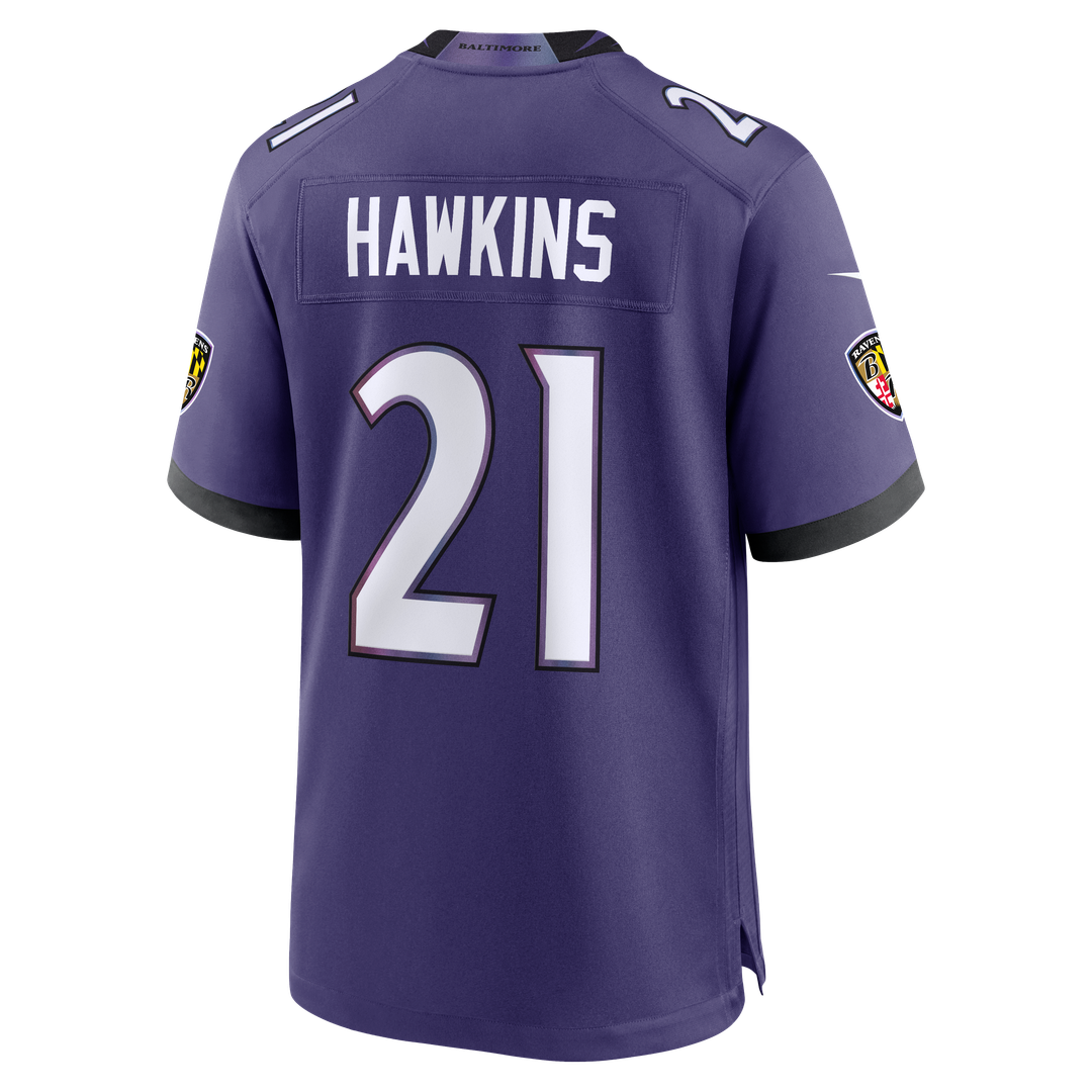 Jaylinn Hawkins Baltimore Ravens Game Jersey - Purple