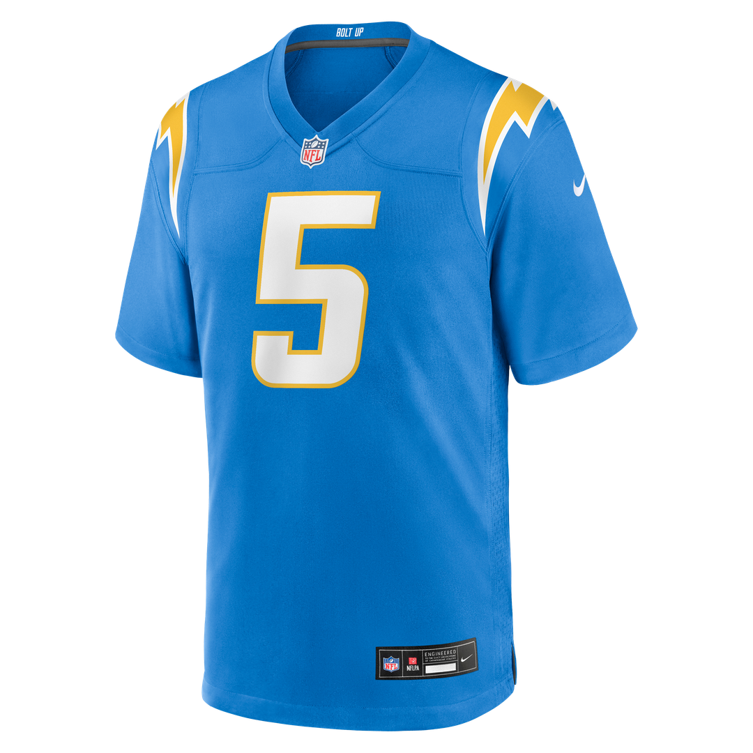 Trey Lance Los Angeles Chargers Game Jersey - Powder Blue