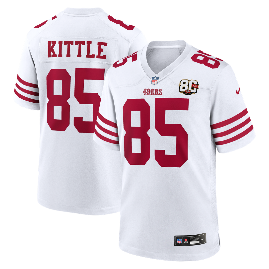 George Kittle San Francisco 49ers 80th Anniversary Game Jersey - Scarlet