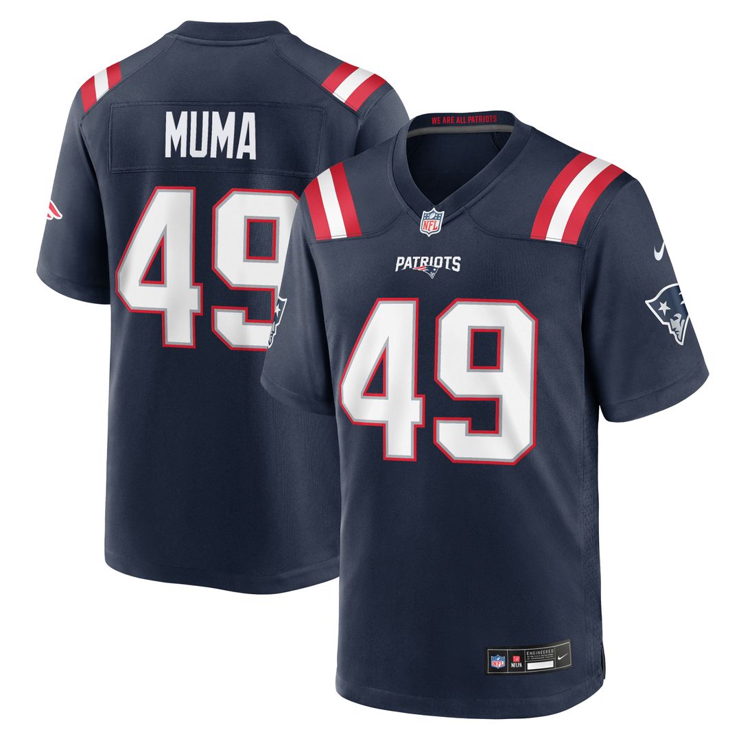 Chad Muma New England Patriots Game Jersey - Navy