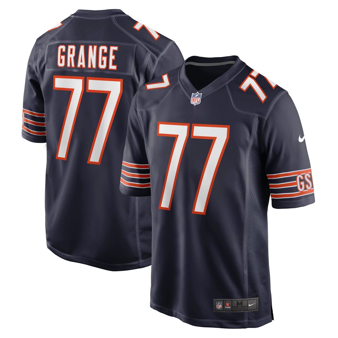 Red Grange Chicago Bears Jersey - Navy