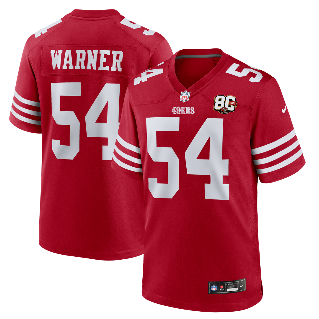Fred Warner San Francisco 49ers 80th Anniversary Game Jersey - White