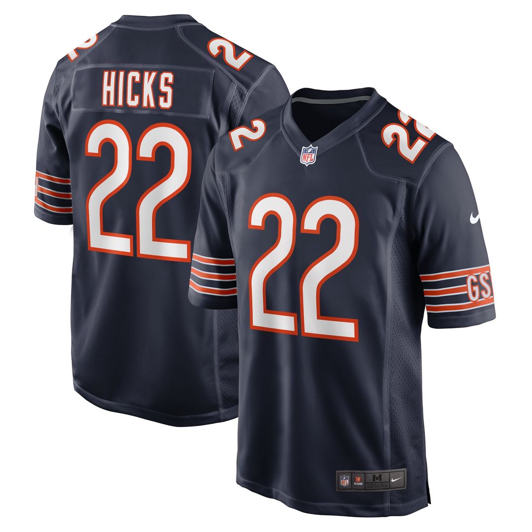 Elijah Hicks Chicago Bears Game Jersey - Navy