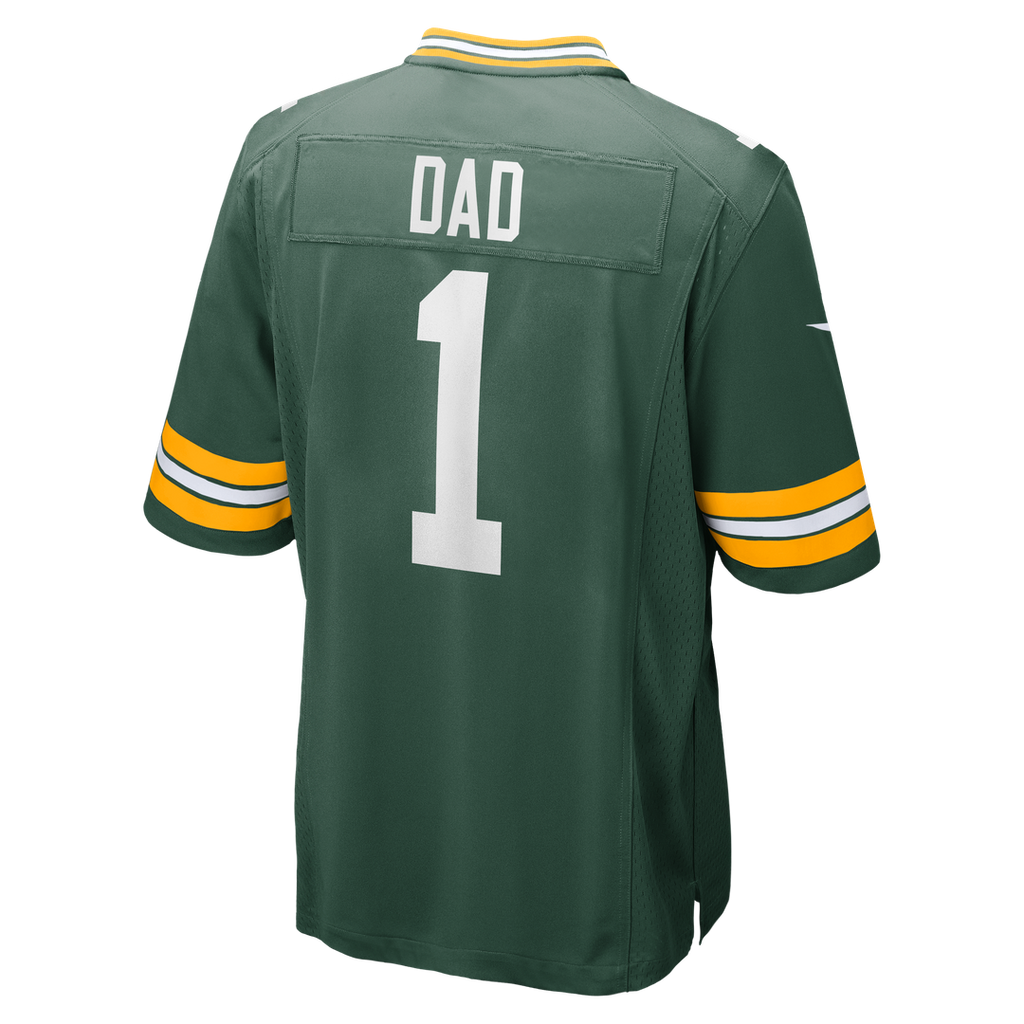Number 1 Dad Green Bay Packers Game Jersey - Green