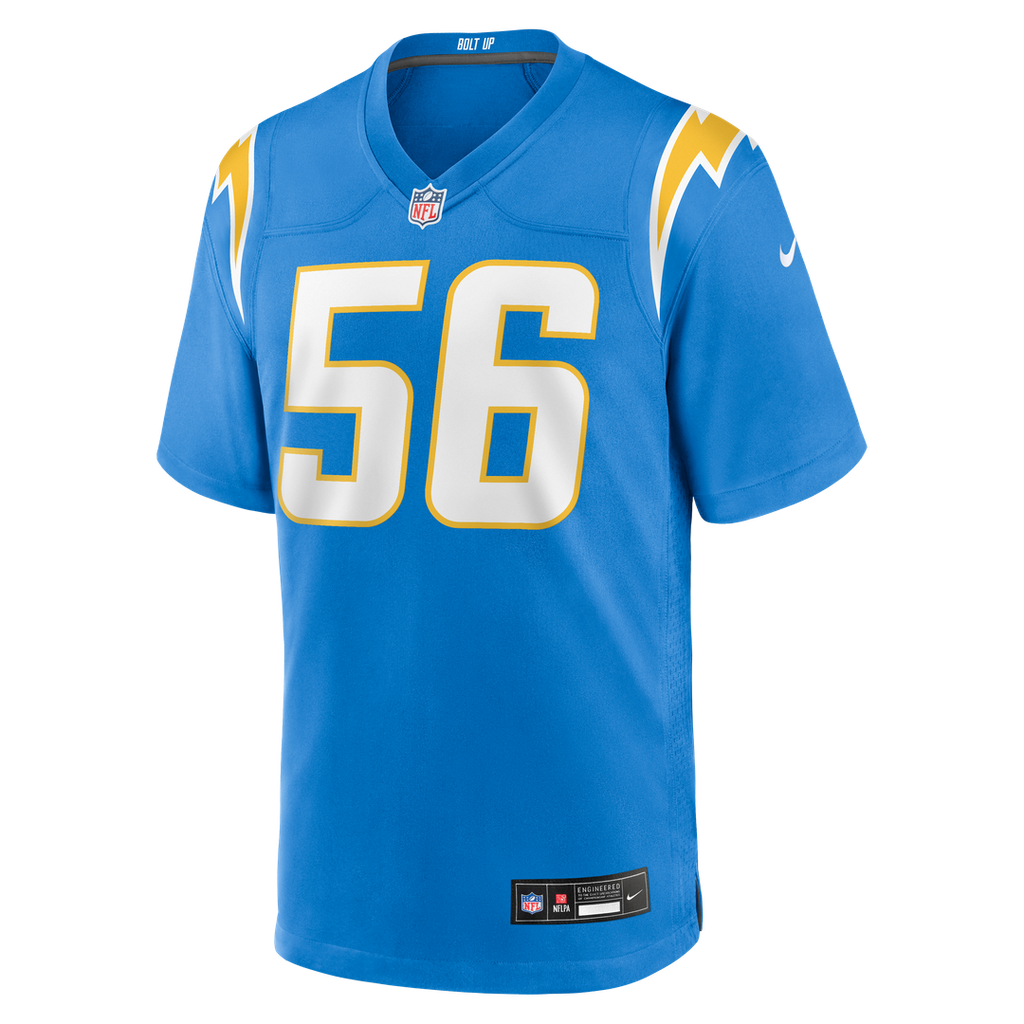 Shawne Merriman Los Angeles Chargers Game Jersey - Powder Blue