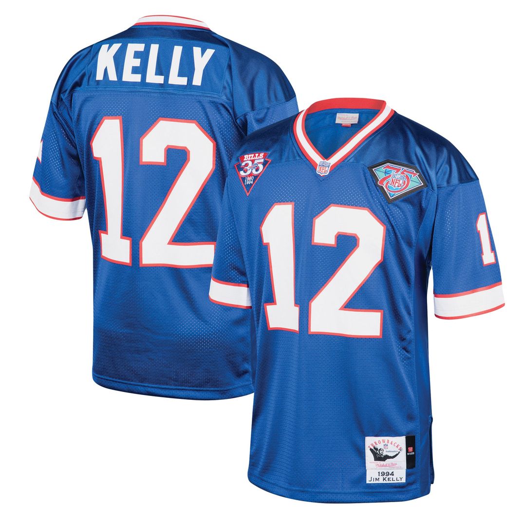 Jim Kelly Buffalo Bills 1994 Authentic Throwback Jersey - Royal Blue