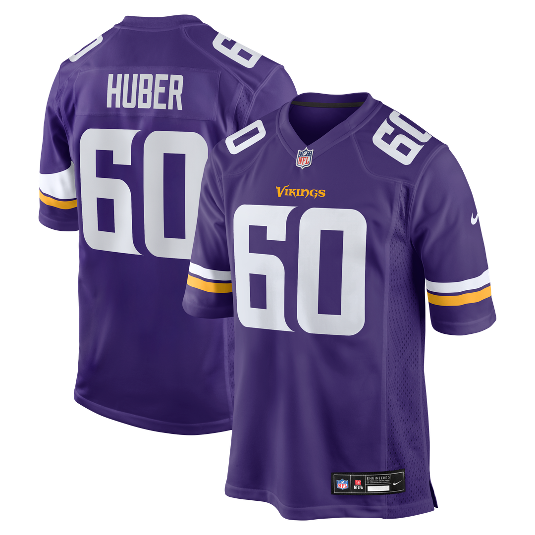 Joe Huber Minnesota Vikings Game Jersey - Purple