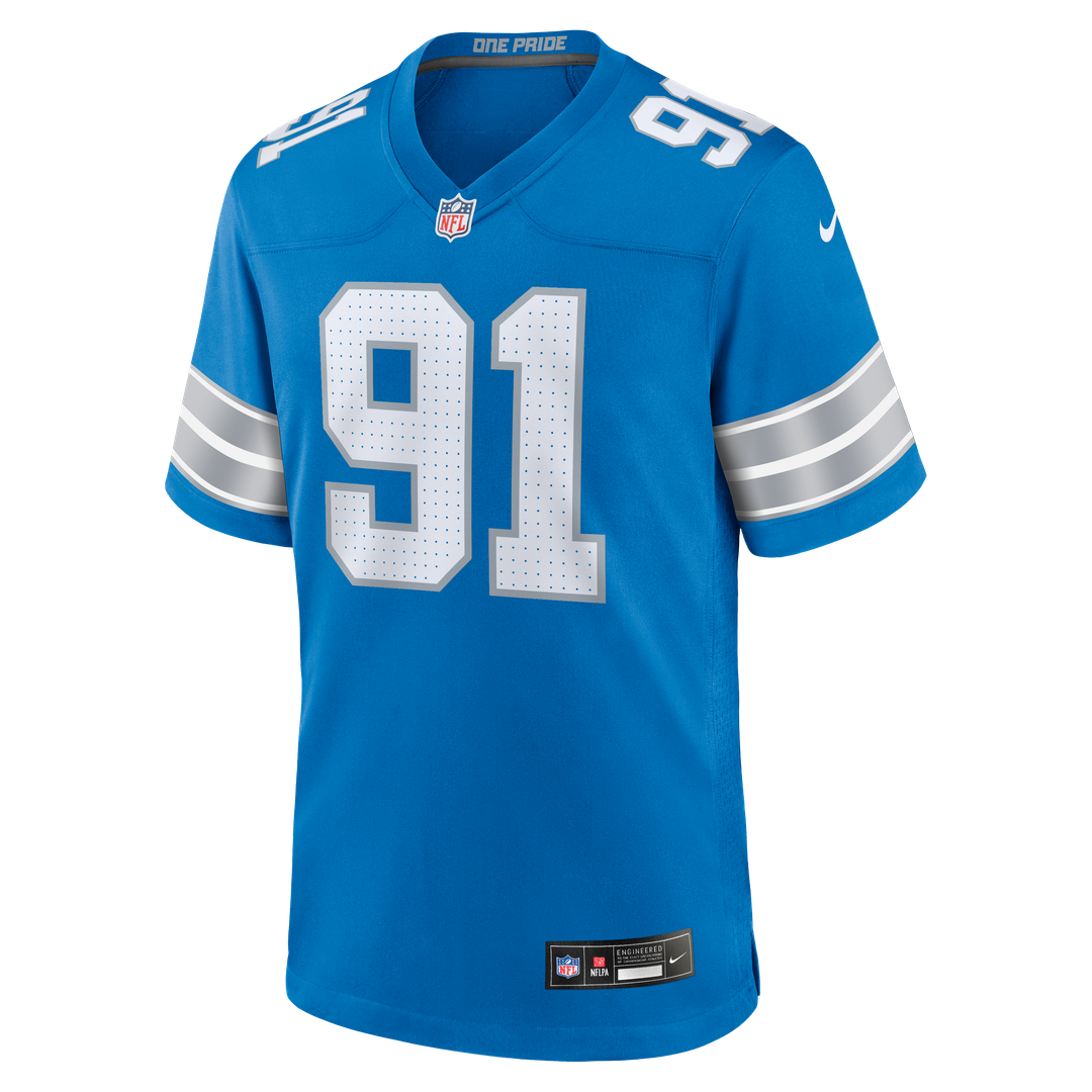 Tyleik Williams Detroit Lions Game Jersey - Blue